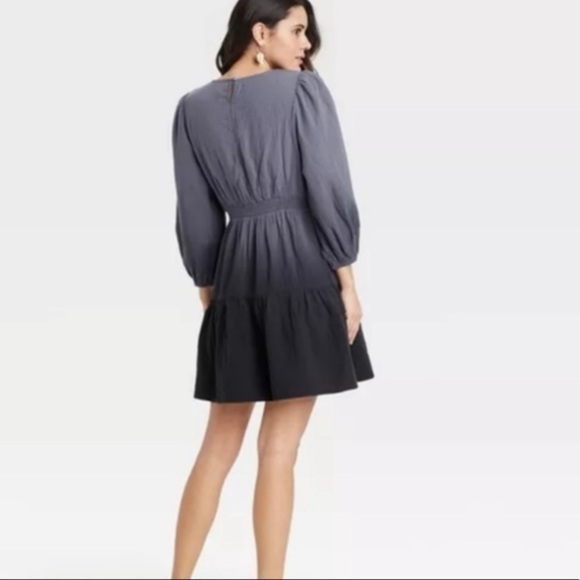 grey ombre Long Sleeve Tiered Dress - Universal Thread - Picture 3 of 7
